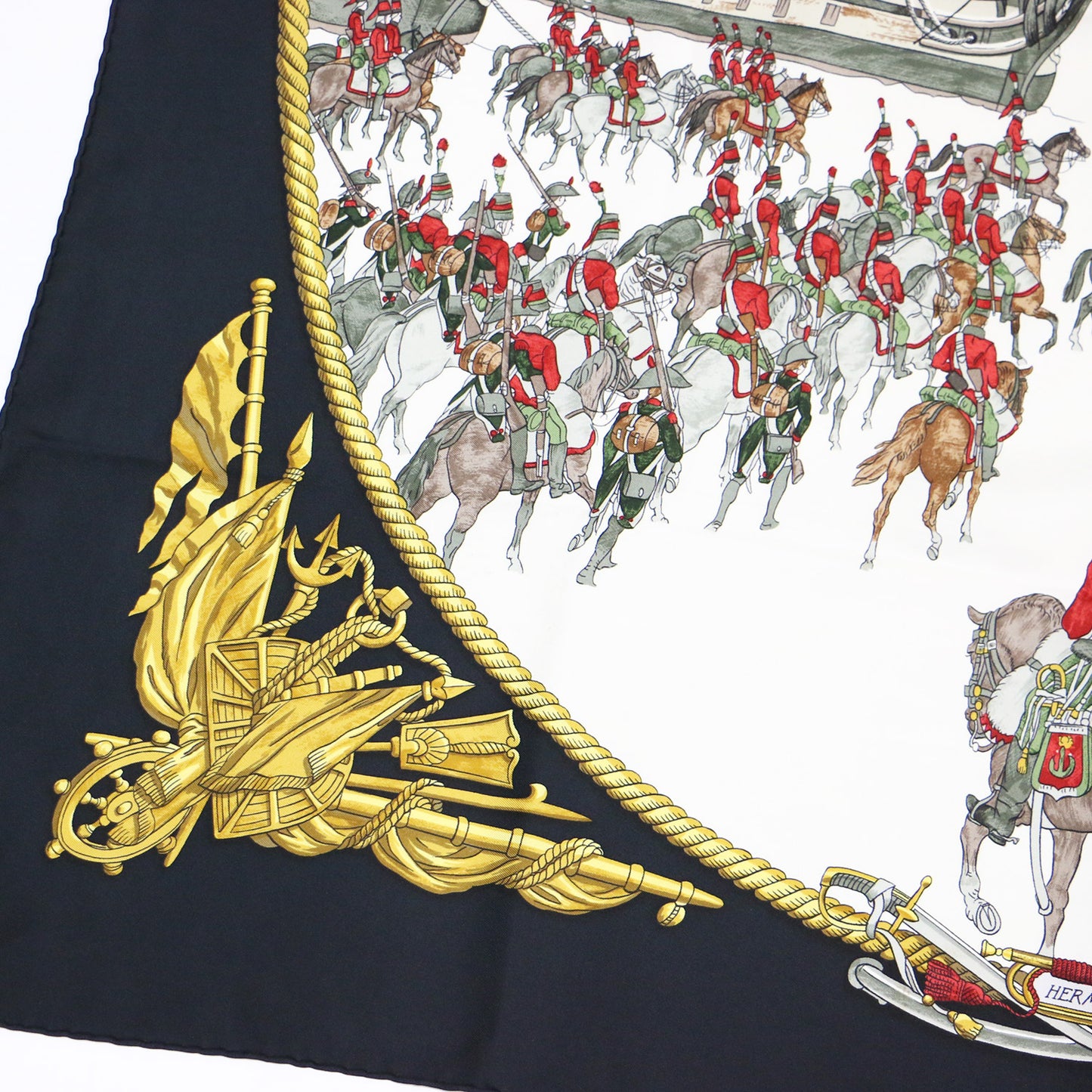 カレ90 海ト騎兵隊 シルク スカーフ / MARINE ET CAVALERIE 大判