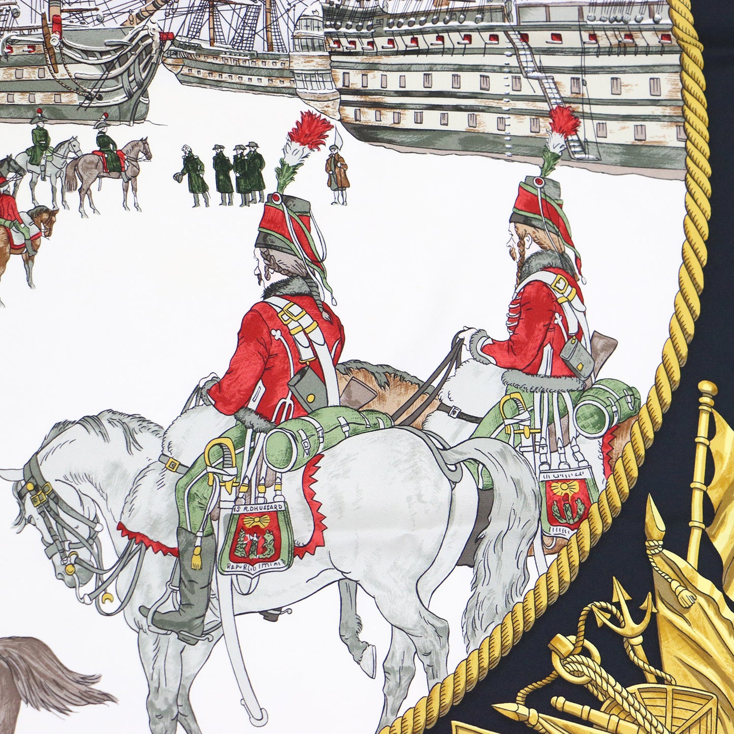 カレ90 海ト騎兵隊 シルク スカーフ / MARINE ET CAVALERIE 大判