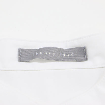 バンドカラー 長袖 シャツ / HALL IN LUXE COTTON ブラウス スリット コットン