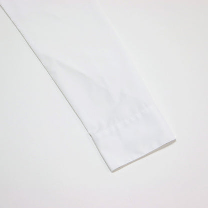 バンドカラー 長袖 シャツ / HALL IN LUXE COTTON ブラウス スリット コットン