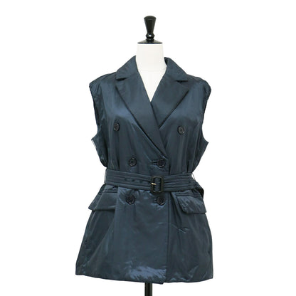 CAMELUXE ダブルブレスト ベスト / ジレ ベルト ロゴ 中綿