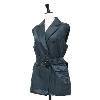 CAMELUXE ダブルブレスト ベスト / ジレ ベルト ロゴ 中綿