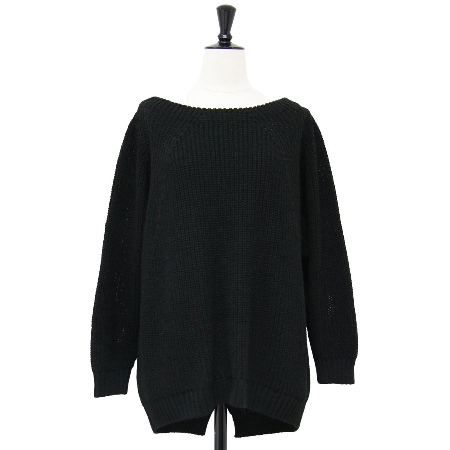 Lily Linen アゼ プルオーバー / ニット 長袖 畔編み ボートネック シルク リネン