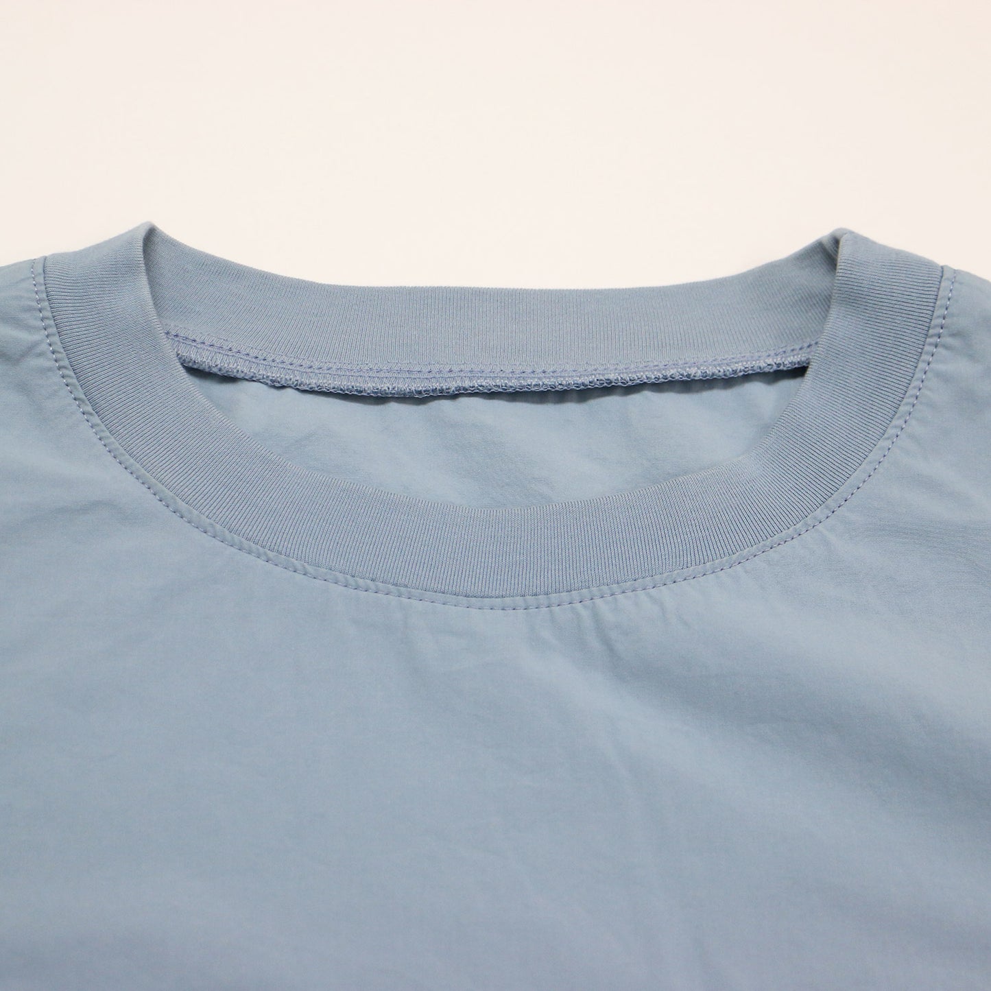 タイプライター リブ プルオーバー ワンピース / ロング丈 クルーネック 半袖 5分袖 ポケット コットン