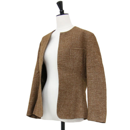 ノーカラー ショート ジャケット FY-J13-187 / ウール リネン ダーツ 90年代