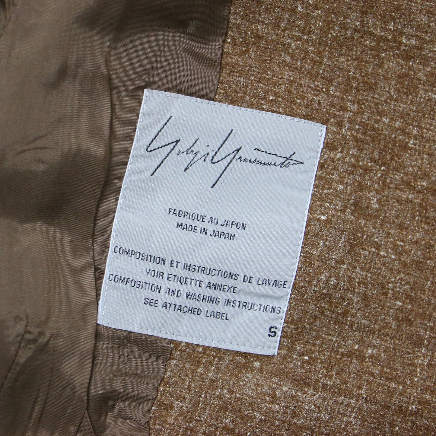 ノーカラー ショート ジャケット FY-J13-187 / ウール リネン ダーツ 90年代