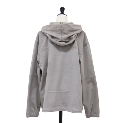 LEISURE エコスウェード フード付き ブルゾン / パーカー 長袖 ワイド ギャザー ドローコード