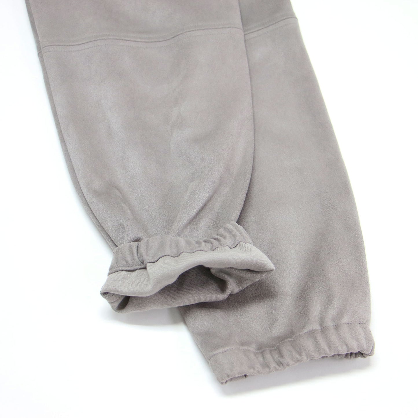 LEISURE エコスウェード フード付き ブルゾン / パーカー 長袖 ワイド ギャザー ドローコード