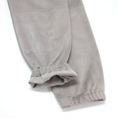 LEISURE エコスウェード フード付き ブルゾン / パーカー 長袖 ワイド ギャザー ドローコード