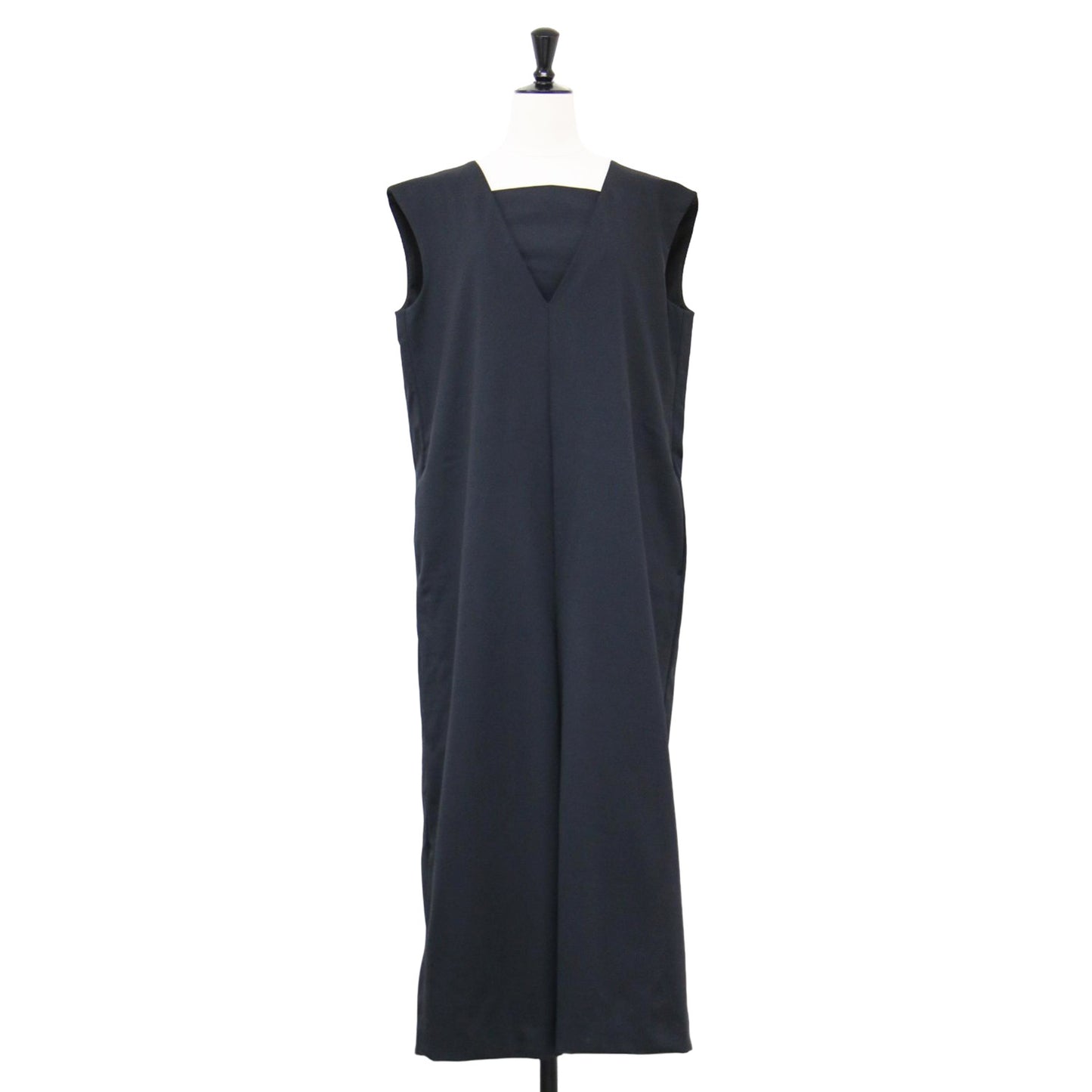 24春夏 ストレートシルエット コンビネゾン / サロペット オールインワン 2WAY Vネック ポンチ素材 ストレッチ