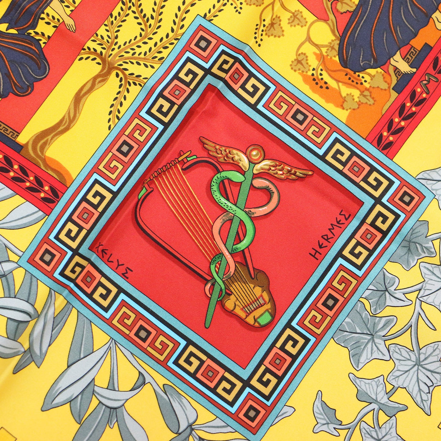 カレ90 シルク スカーフ 古代ローマ / KYMBALA 大判 正方形
