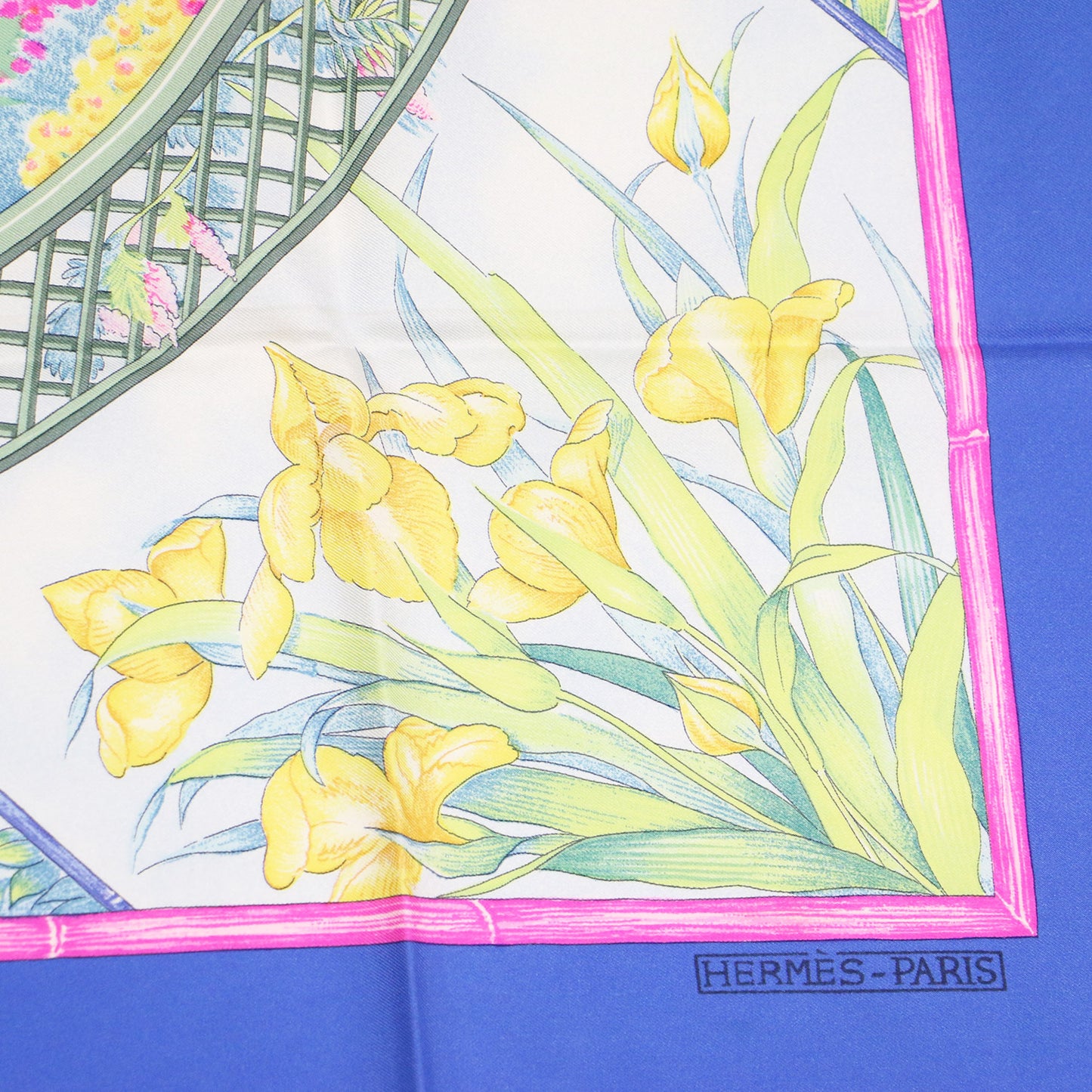 カレ90 シルク スカーフ モネの庭 / GIVERNY 花柄 フラワー プリント 大判 正方形