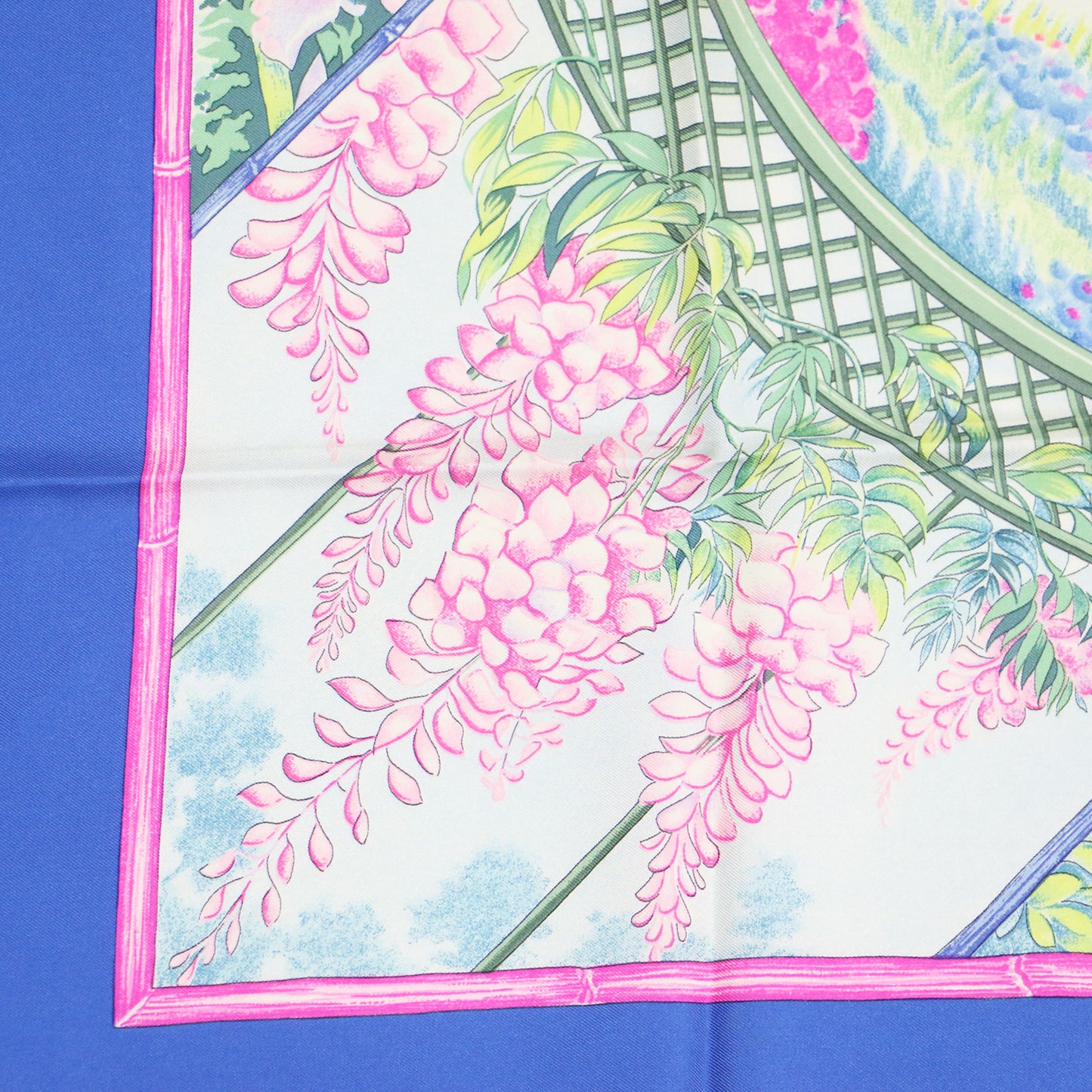 カレ90 シルク スカーフ モネの庭 / GIVERNY 花柄 フラワー プリント 大判 正方形