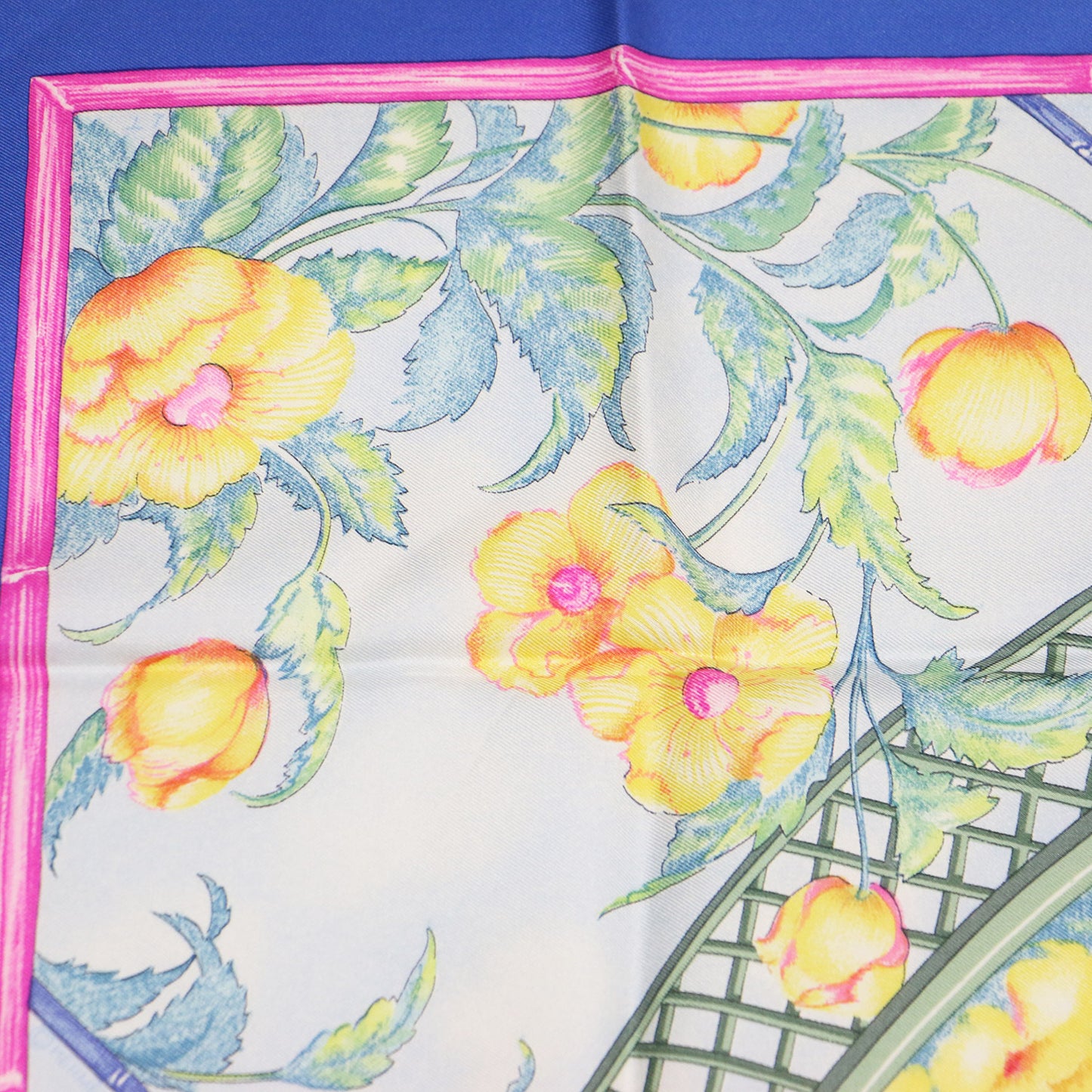 カレ90 シルク スカーフ モネの庭 / GIVERNY 花柄 フラワー プリント 大判 正方形