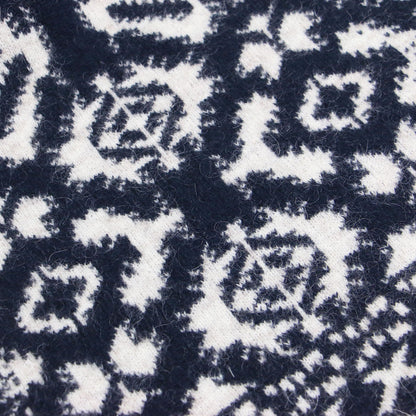 ジャガード マフラー / ストール 大判 総柄 フリンジ