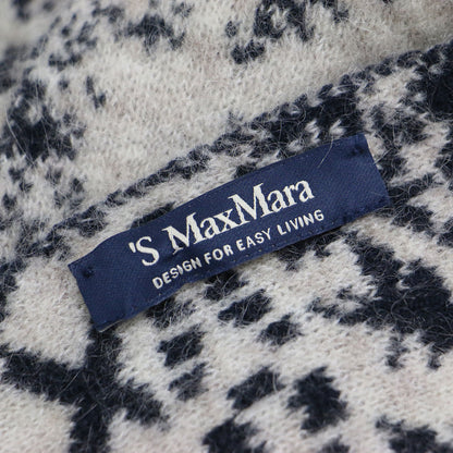 ジャガード マフラー / ストール 大判 総柄 フリンジ