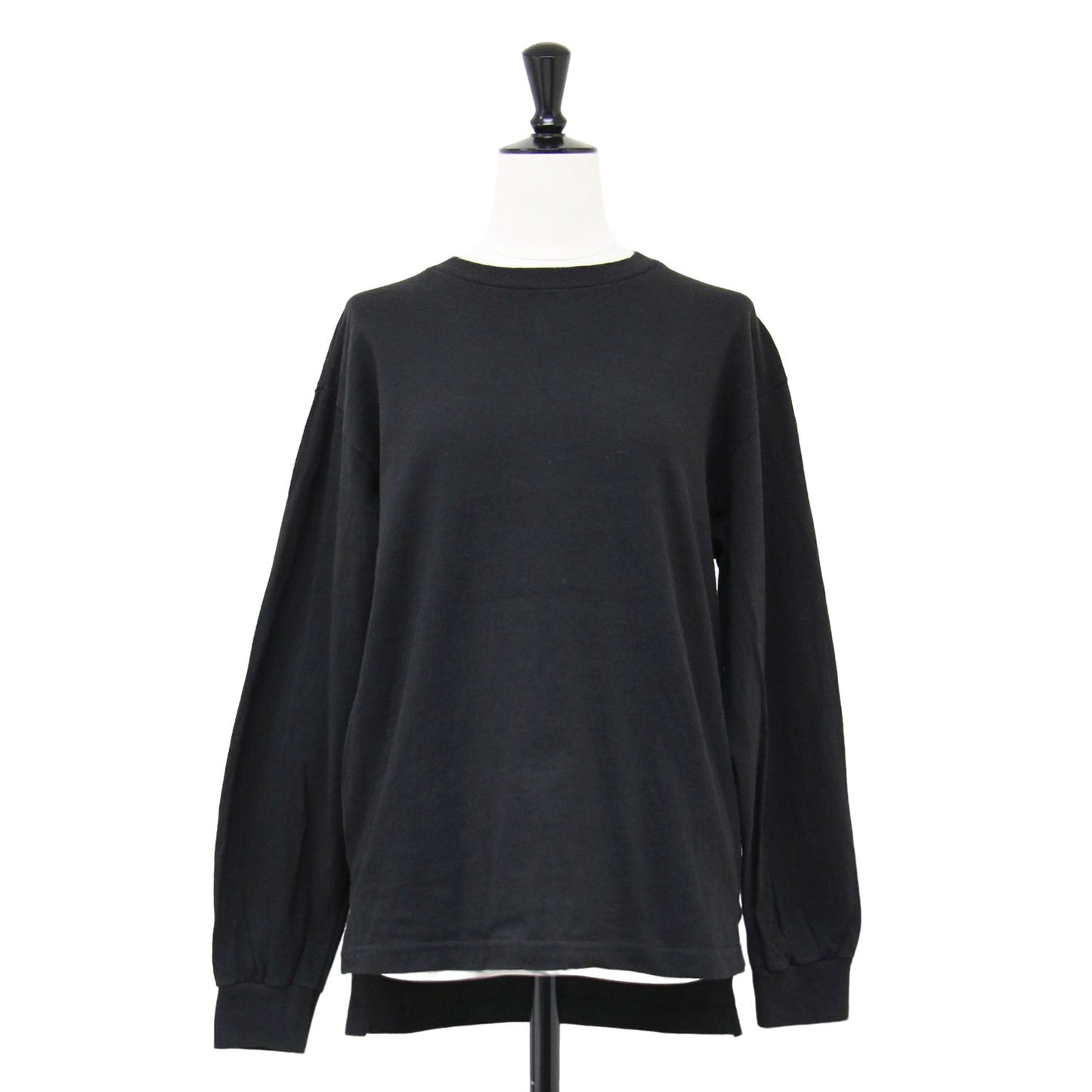 24春夏 リメイク リブ ロンT / クルーネック 長袖 Tシャツ カットソー コットン