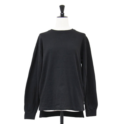 24春夏 リメイク リブ ロンT / クルーネック 長袖 Tシャツ カットソー コットン