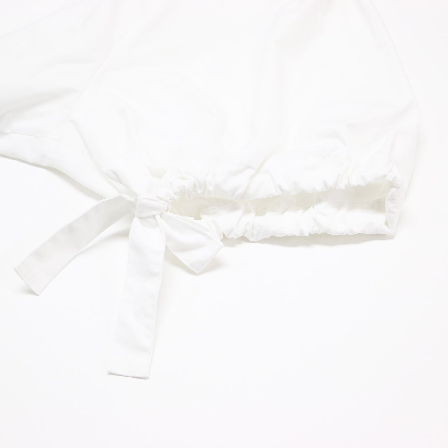 マシュマロ ブラウス / Marshmallow Blouse 半袖 ギャザー リボン コットン
