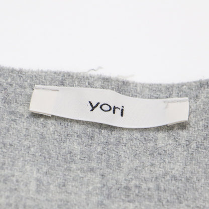 22秋冬 チェック ロングジレ / ベスト オーバーサイズ ボクシー スリット シルバー スナップボタン