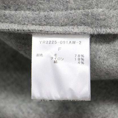 22秋冬 チェック ロングジレ / ベスト オーバーサイズ ボクシー スリット シルバー スナップボタン