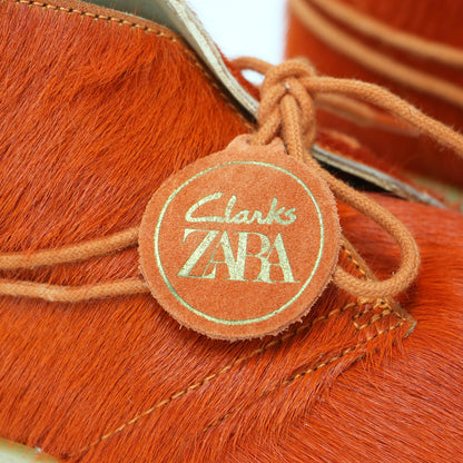 x Clarks レザー アンクル ブーツ / ハラコ ファー 厚底 クレープソール クラークス コラボ
