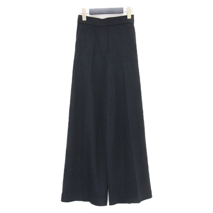 23秋冬 ウールフレアパンツ / ウエストゴム ストレート ワイド センタープレス