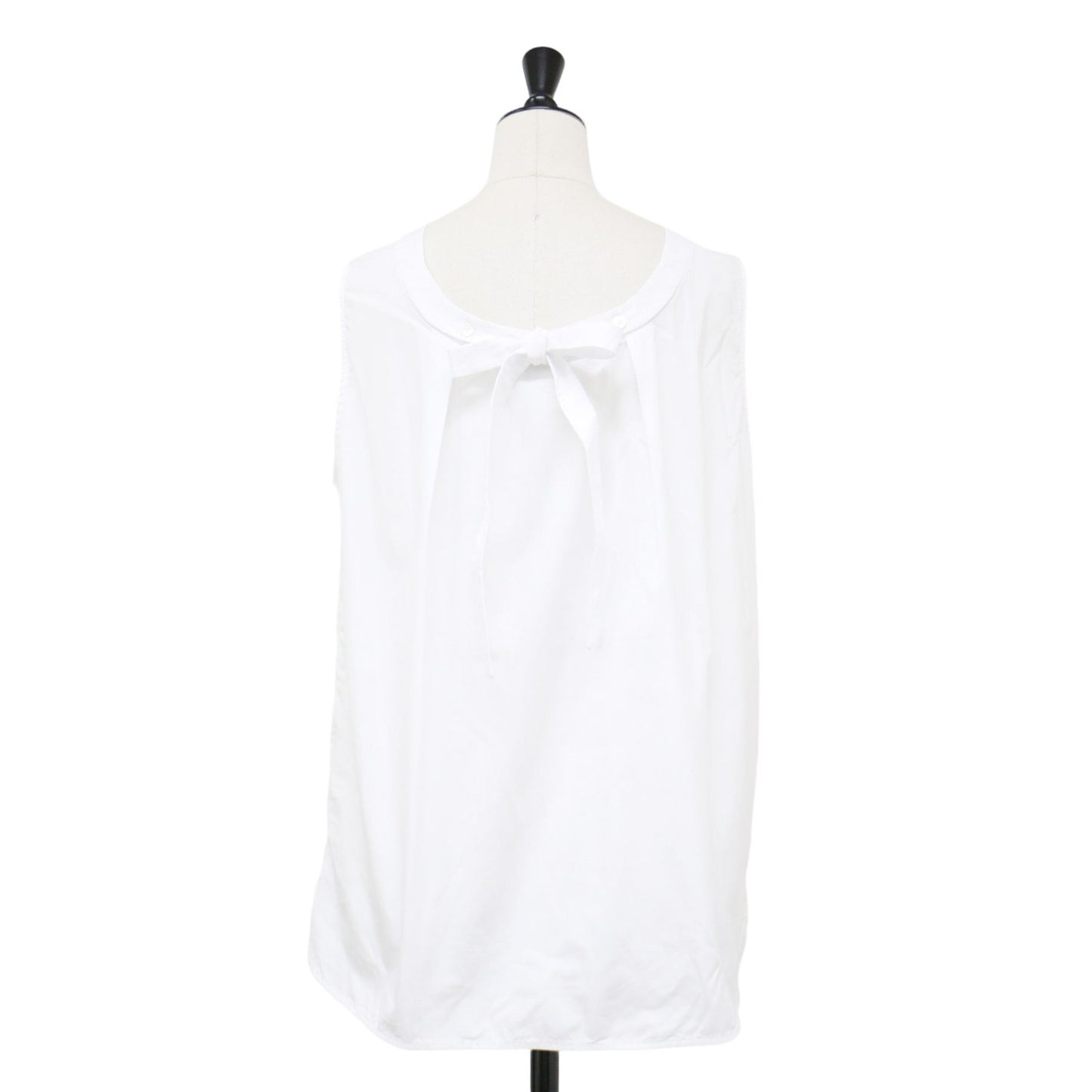 ノースリーブ ブラウス / クルーネック タック スリット