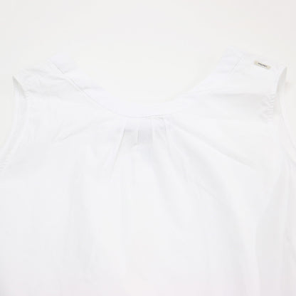 ノースリーブ ブラウス / クルーネック タック スリット