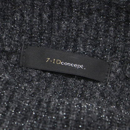 24秋冬 ラメ ラクーン ニット / プルオーバー 長袖 ハイネック ワイド リブ ウール