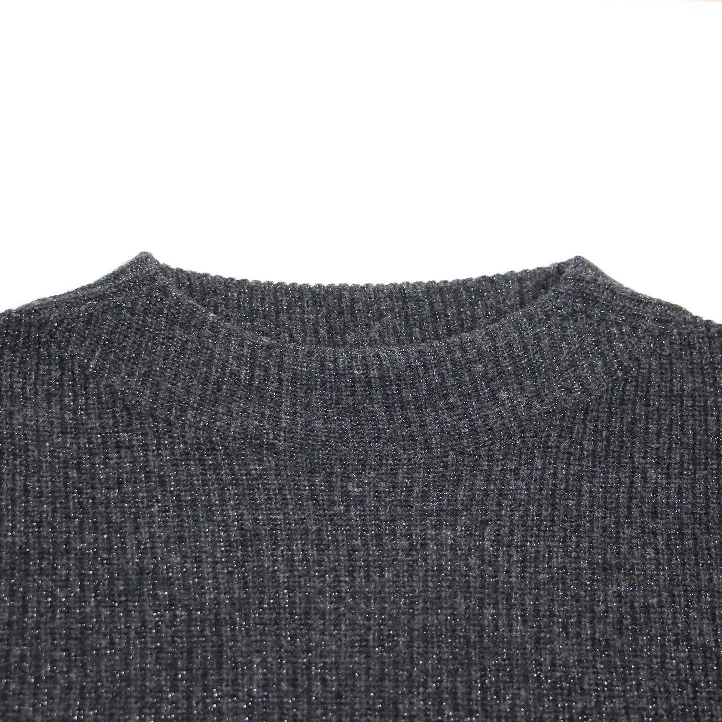 24秋冬 ラメ ラクーン ニット / プルオーバー 長袖 ハイネック ワイド リブ ウール