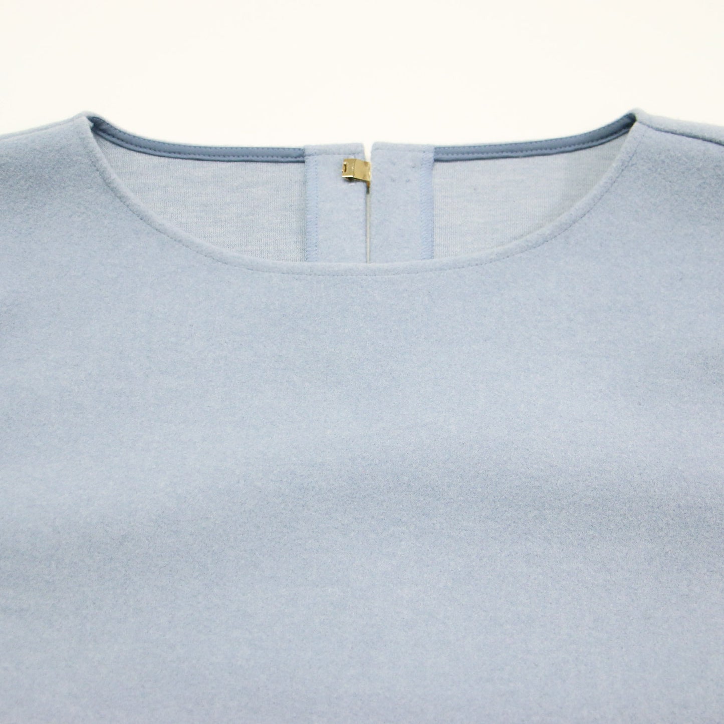 23秋冬 シアー ドッキング プルオーバー ブラウス / 3-0035-6-01-006 ボートネック 長袖 ストレッチジャージー 切替