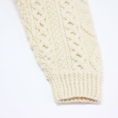 リメイク フィッシャーマン ニット / セーター プルオーバー Vネック オーバーサイズ アラン編み