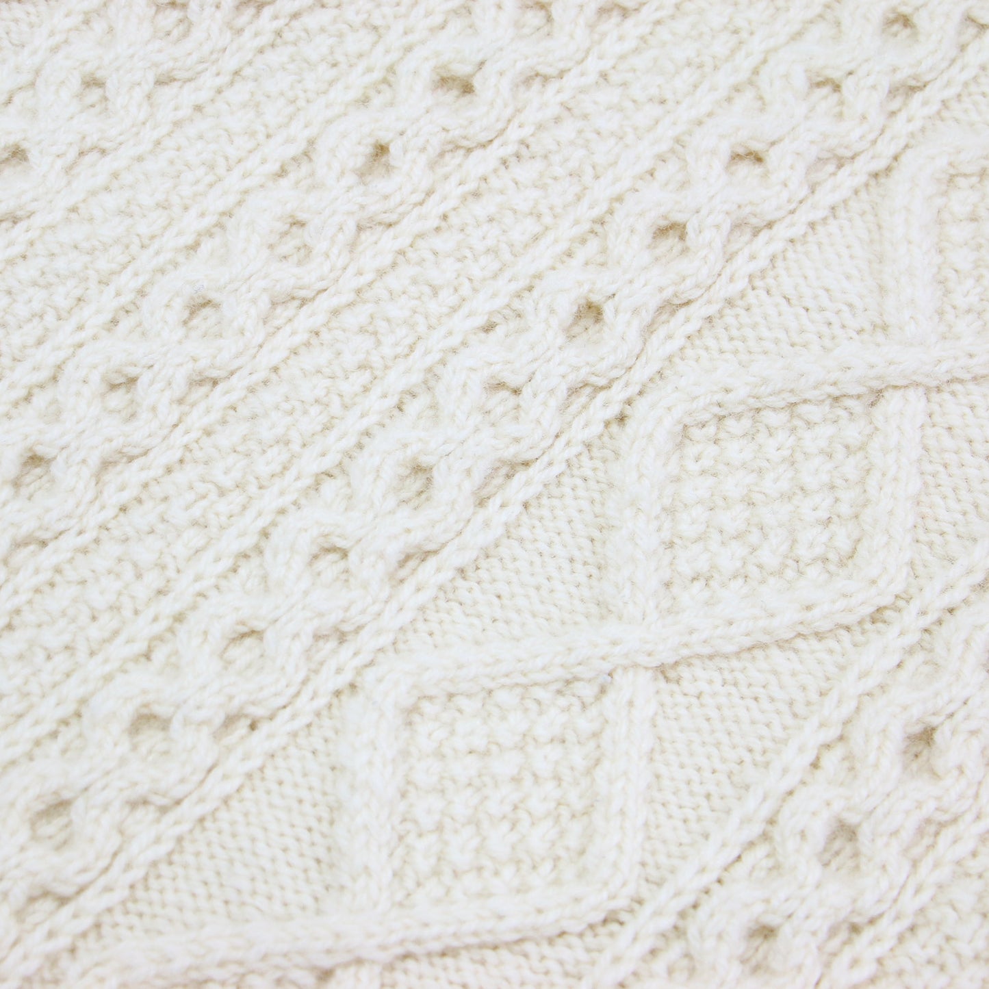 リメイク フィッシャーマン ニット / セーター プルオーバー Vネック オーバーサイズ アラン編み