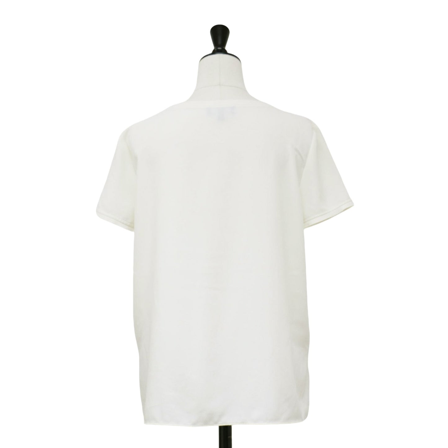 ボートネック Tシャツ型 ブラウス / Shallow Ggt Silk Tee プルオーバー 半袖 ジョーゼット素材