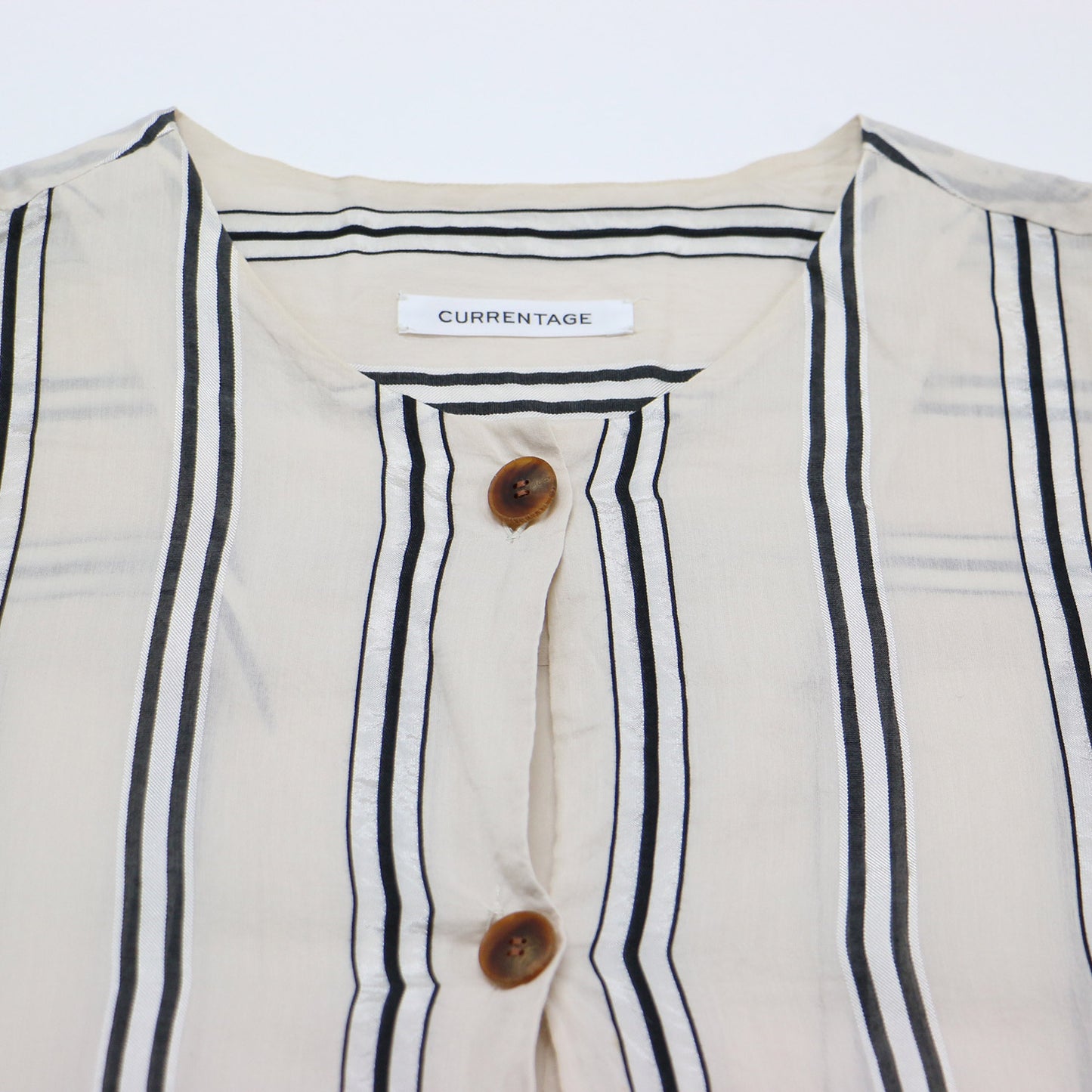 IENA 別注 ストライプ柄 ロング シャツ ワンピース / ドレス ウエストベルト 長袖