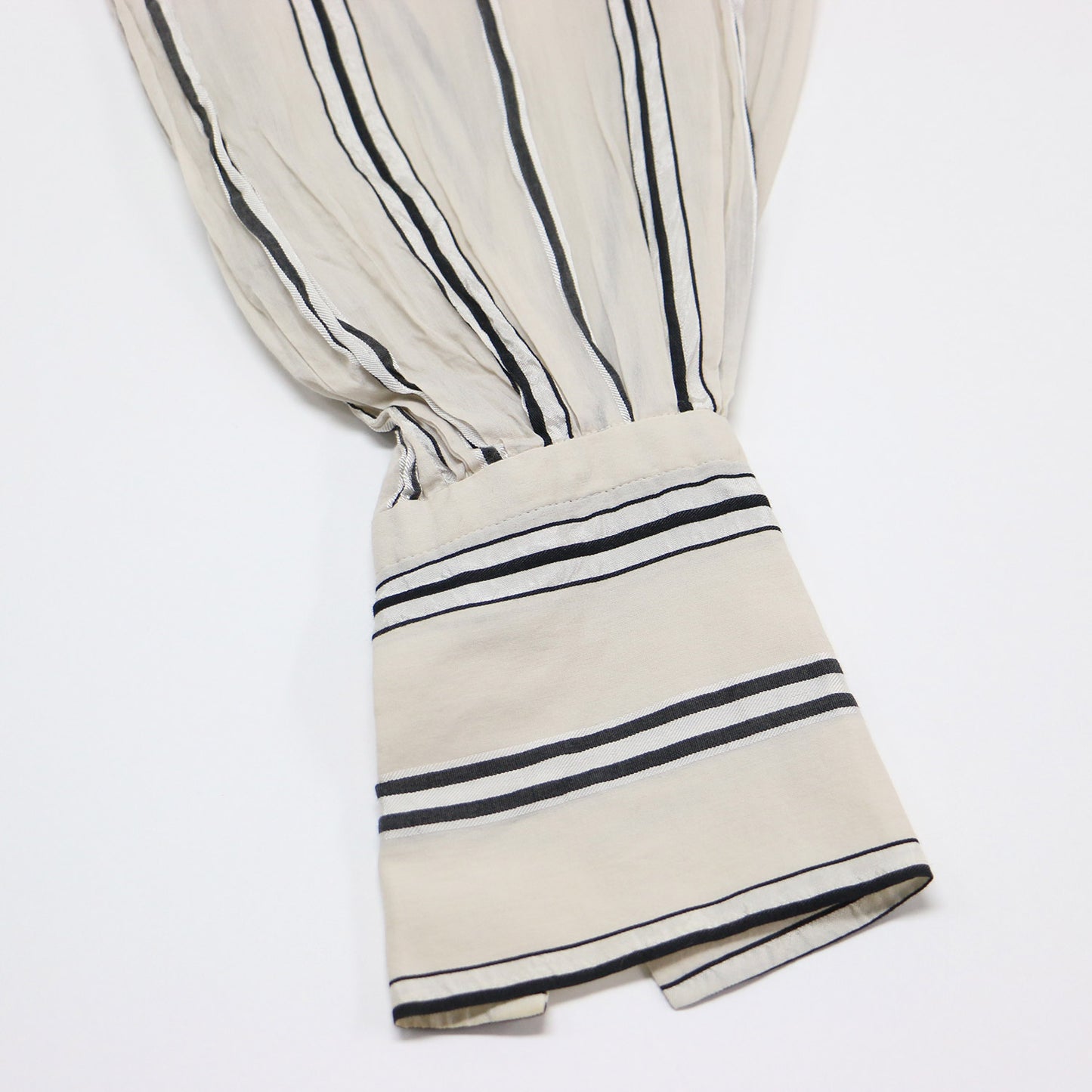 IENA 別注 ストライプ柄 ロング シャツ ワンピース / ドレス ウエストベルト 長袖