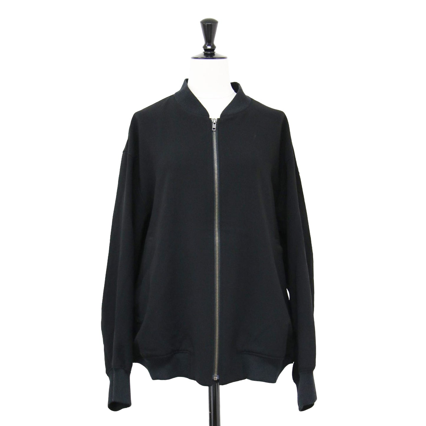 トリアセ ダブル ジョーゼット ブルゾン / ジャケット ショート丈 リブ MA-1