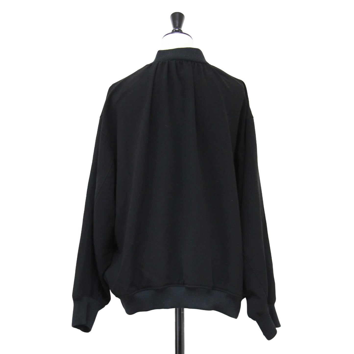 トリアセ ダブル ジョーゼット ブルゾン / ジャケット ショート丈 リブ MA-1