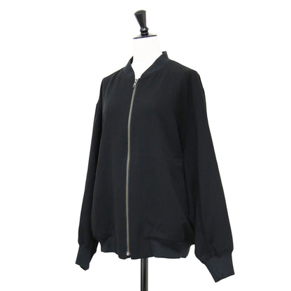 トリアセ ダブル ジョーゼット ブルゾン / ジャケット ショート丈 リブ MA-1