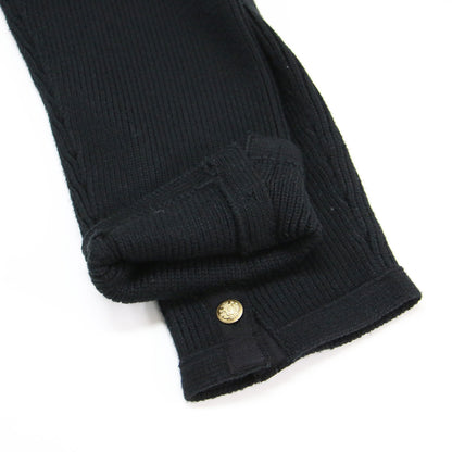 23秋冬 コットンリリー ニット ジャケット / カーディガン 長袖 ノーカラー クルーネック 金ボタン ウォッシャブル