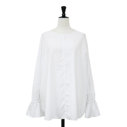 キャンディスリーブ ブラウス / シャツ クルーネック 長袖 ベルスリーブ