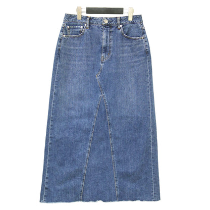 × 23区 別注 デニム Iライン スカート / ストレッチ コットン カットオフ