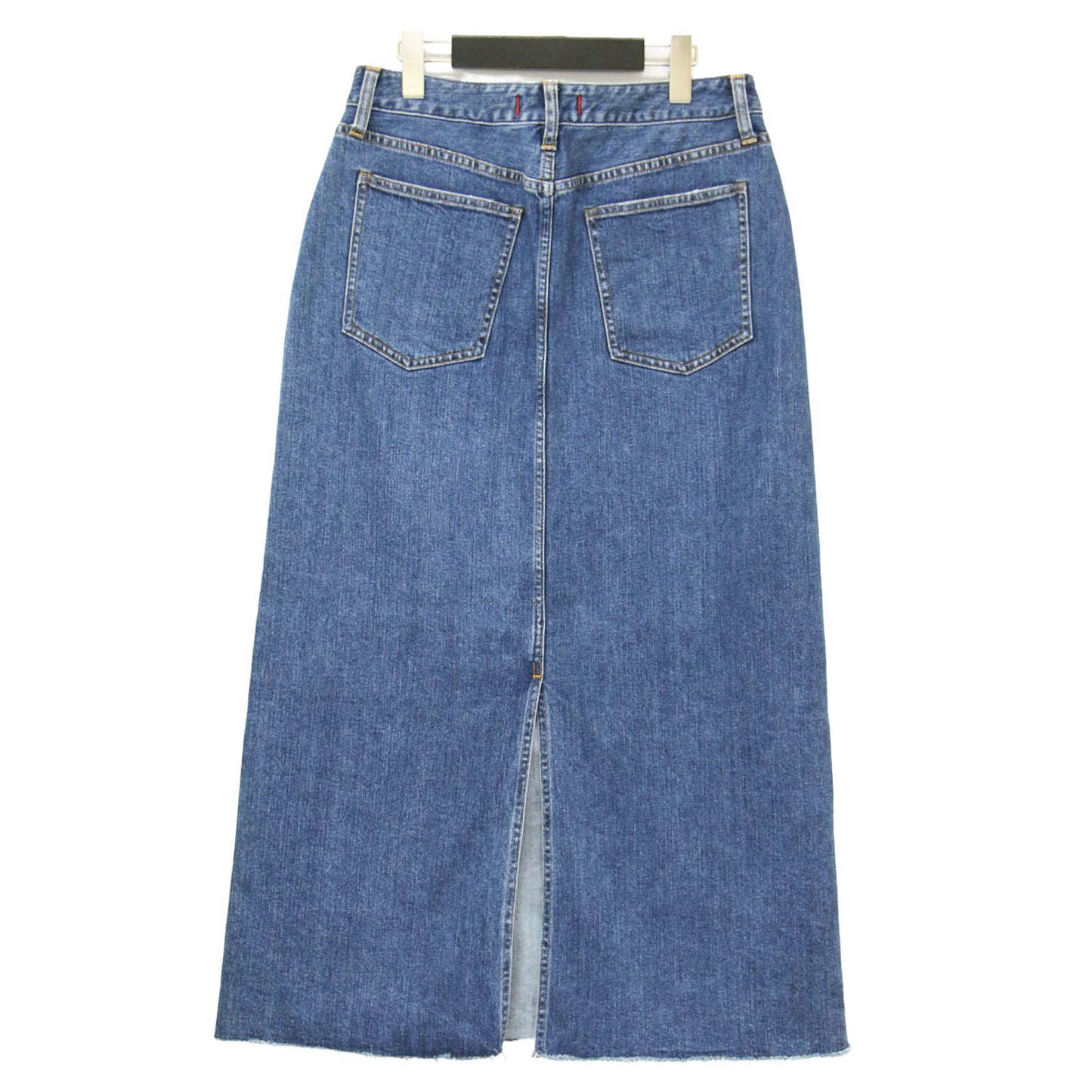 × 23区 別注 デニム Iライン スカート / ストレッチ コットン カットオフ