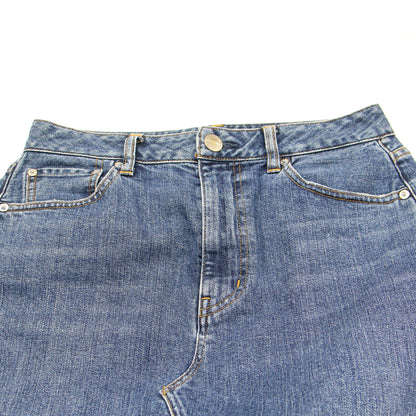 × 23区 別注 デニム Iライン スカート / ストレッチ コットン カットオフ