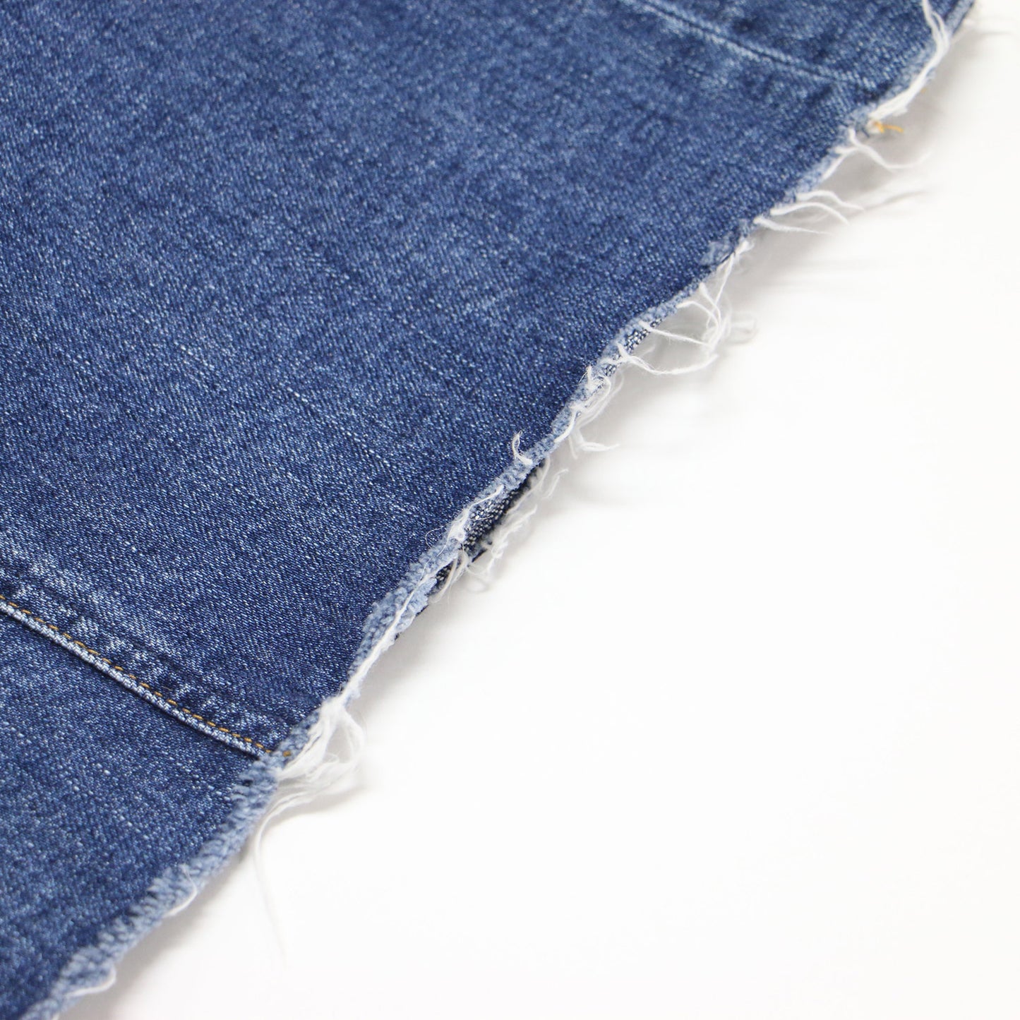 × 23区 別注 デニム Iライン スカート / ストレッチ コットン カットオフ