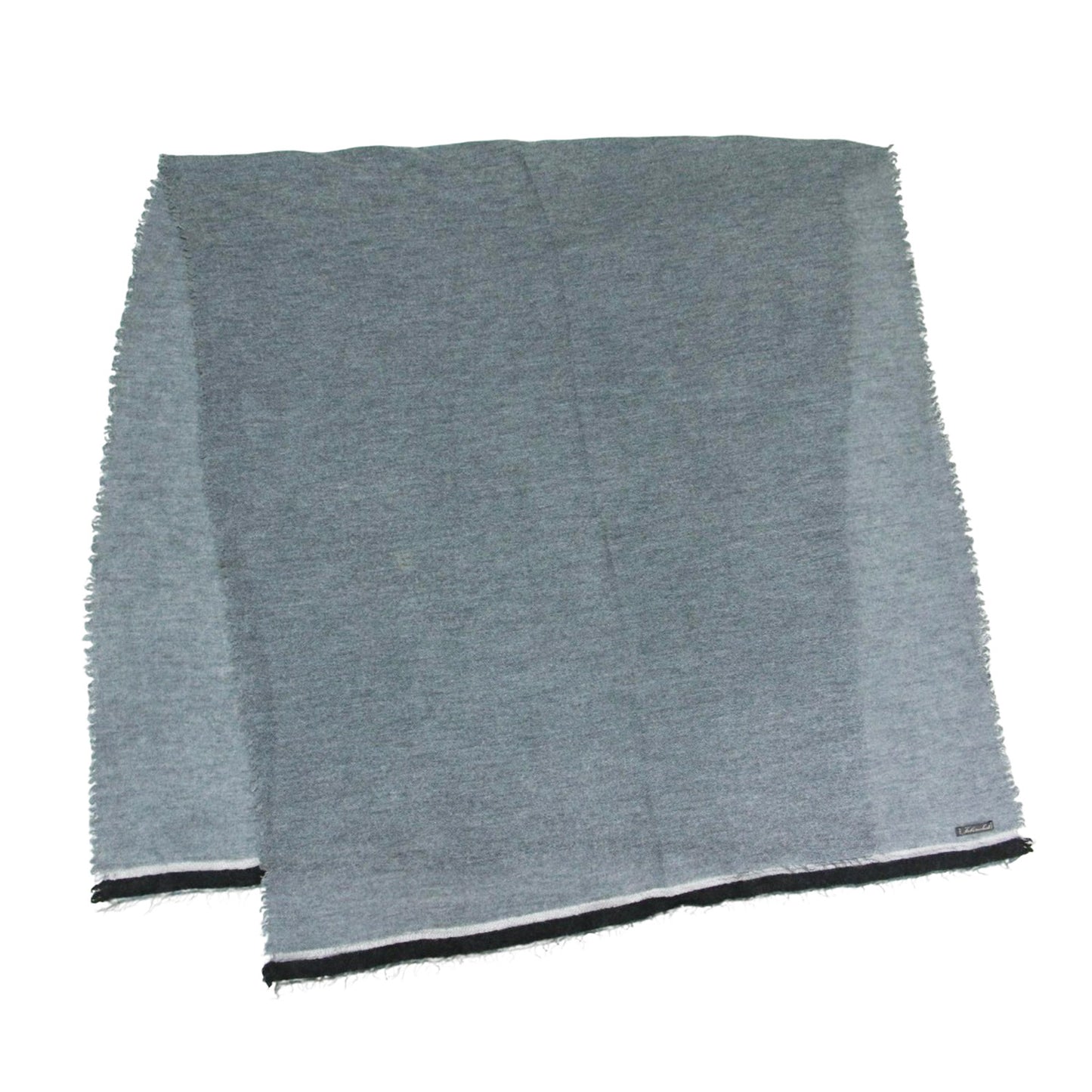 配色 ライン ストール / ショール マフラー 大判 フリンジ