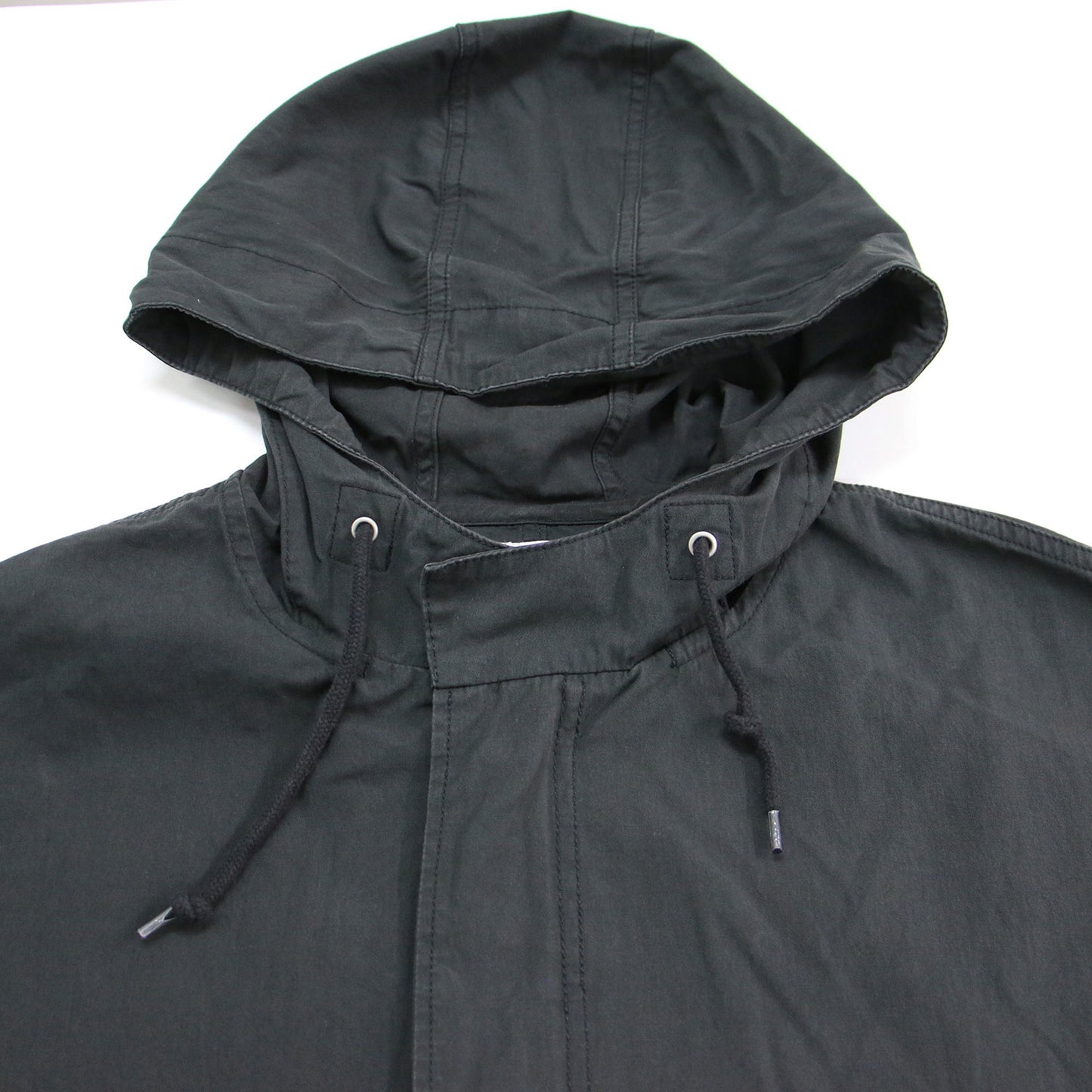 21春夏 ショート モッズコート / ブルゾン 長袖 フード付き オーバーサイズ コットン