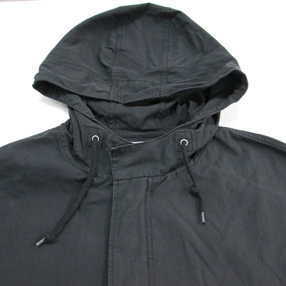 21春夏 ショート モッズコート / ブルゾン 長袖 フード付き オーバーサイズ コットン