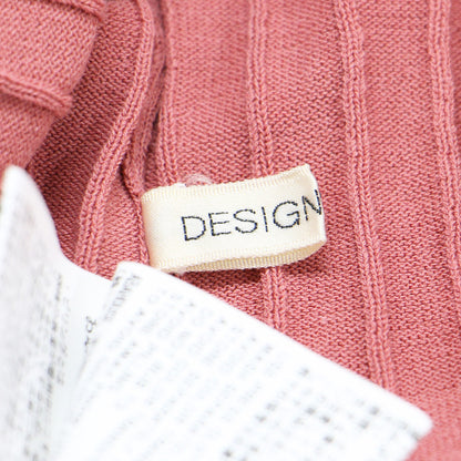 ワイドリブ 2WAY プルオーバー ニット / クルーネック 長袖 コットン ナイロン